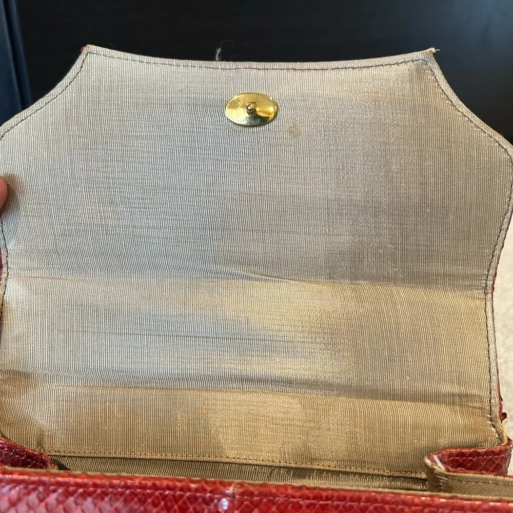 Rare Vintage Red Snakeskin Women's Bag